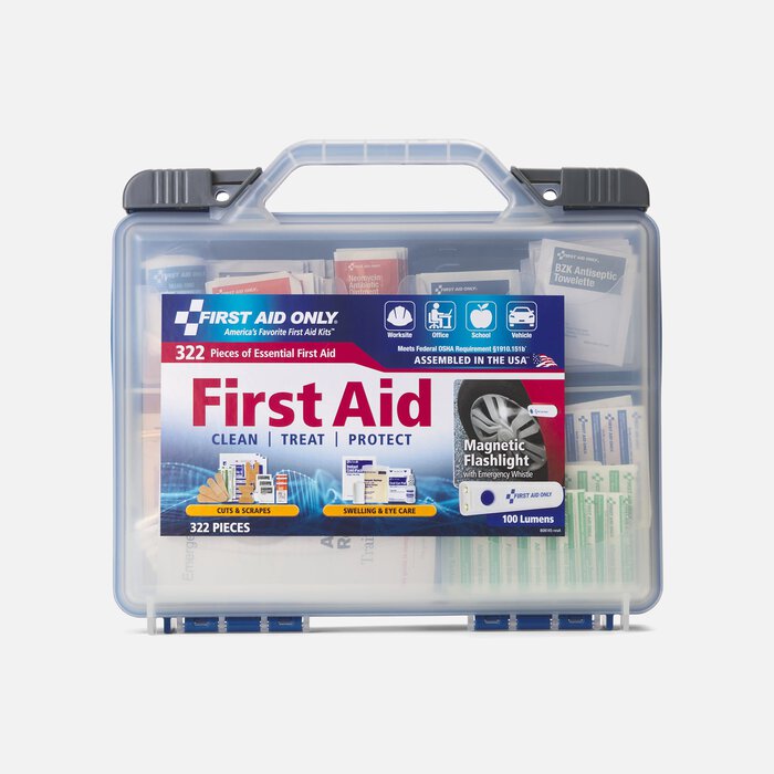 First Aid Only Clear Cover Intermed First Aid Kit, 322 pc., , large