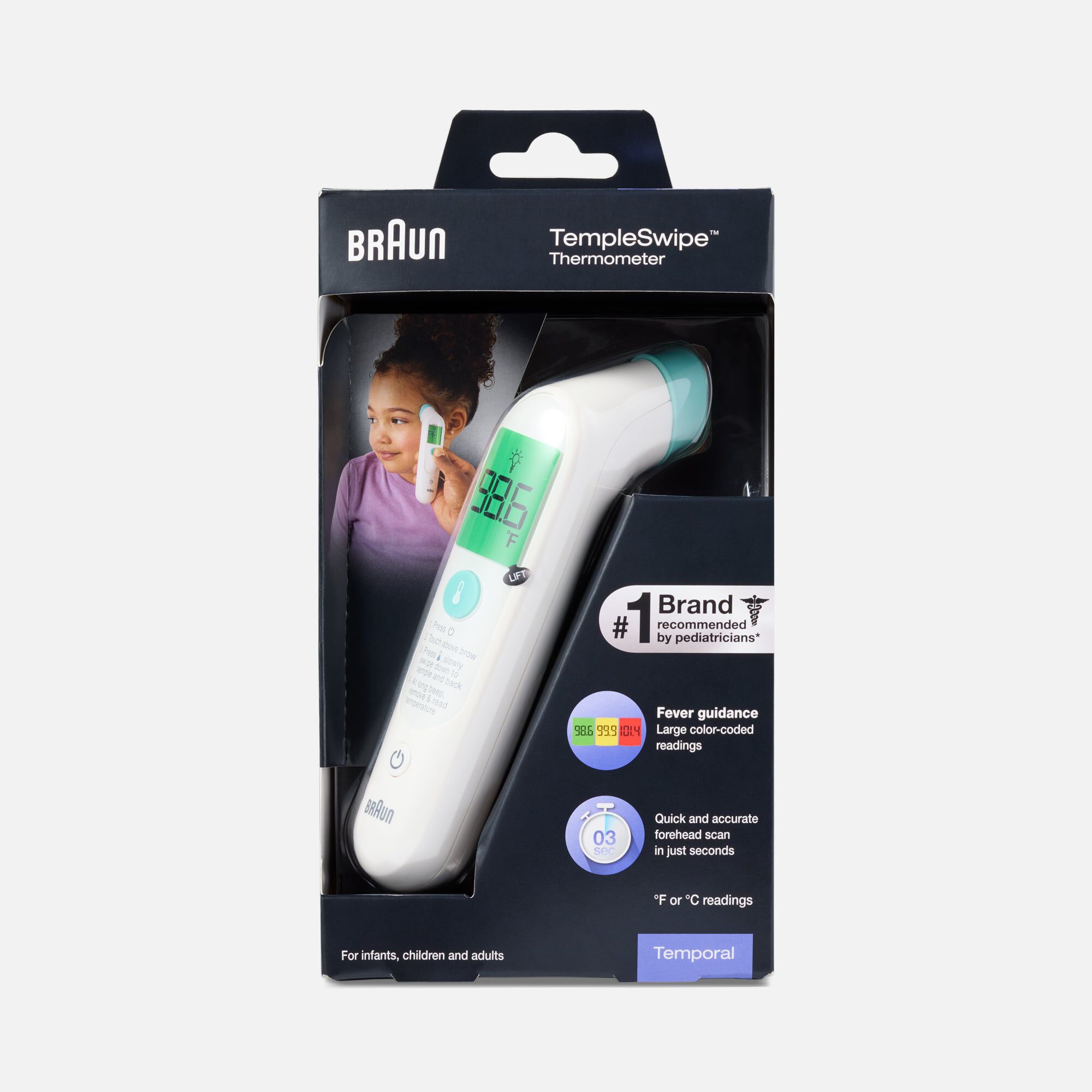 Braun Sensian™ Swipe 5 Forehead Thermometer, , large