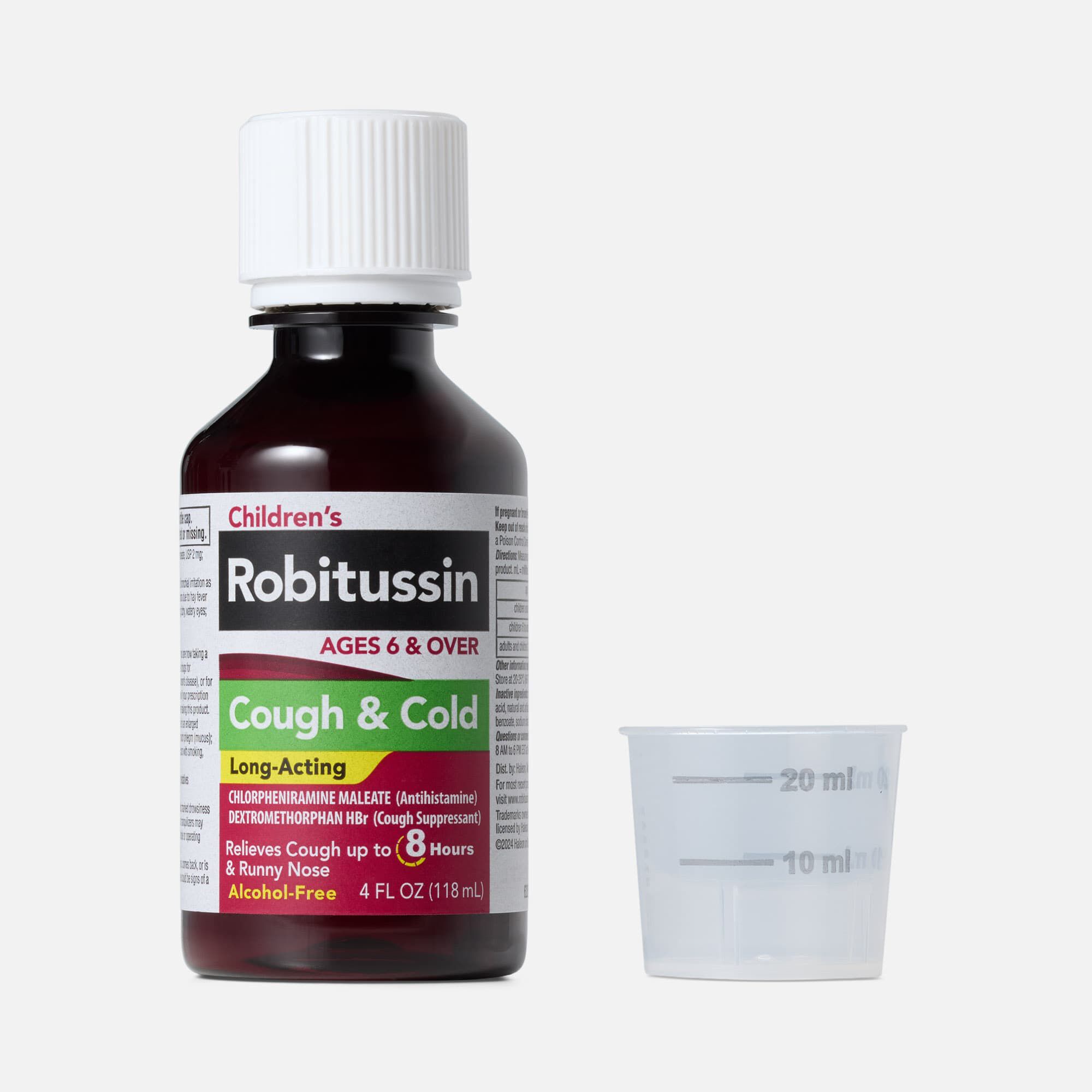 Children's Robitussin® Cough and Cold Long-Acting Syrup, Fruit Punch, 4 fl. oz., , large
