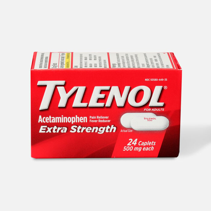 Tylenol Extra Strength Caplets, 24 ct., , large