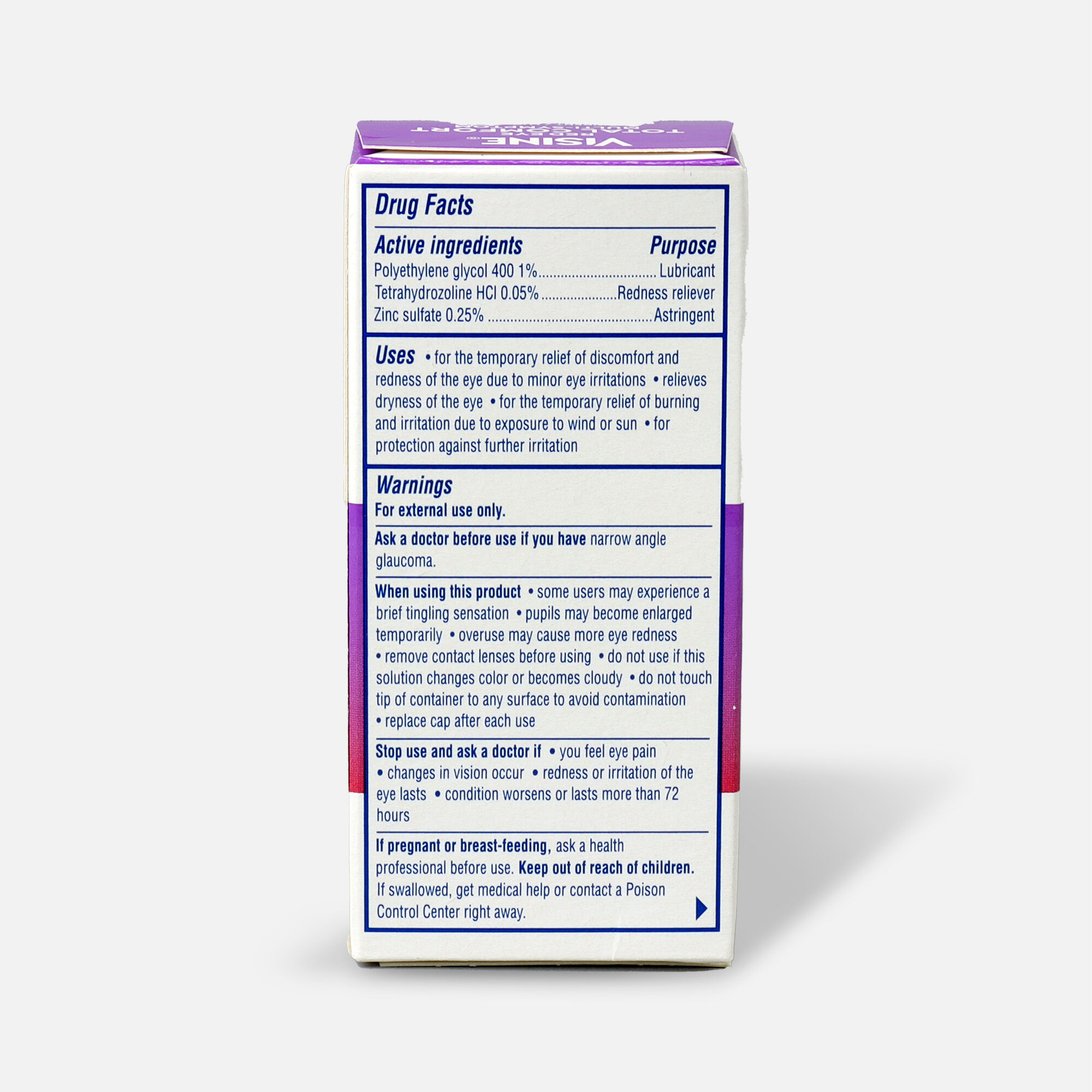 Visine Red Eye Total Comfort Multi-Symptom Eye Drops, .5 fl oz., , large