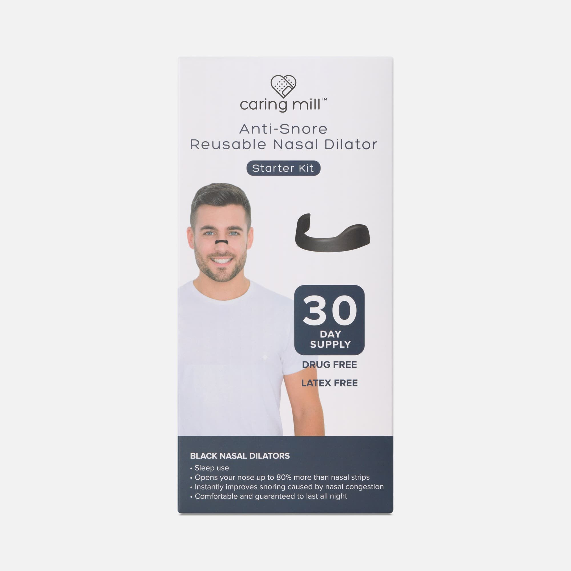 Caring Mill™ Anti-Snore Reusable Nasal Dilator Starter Kit