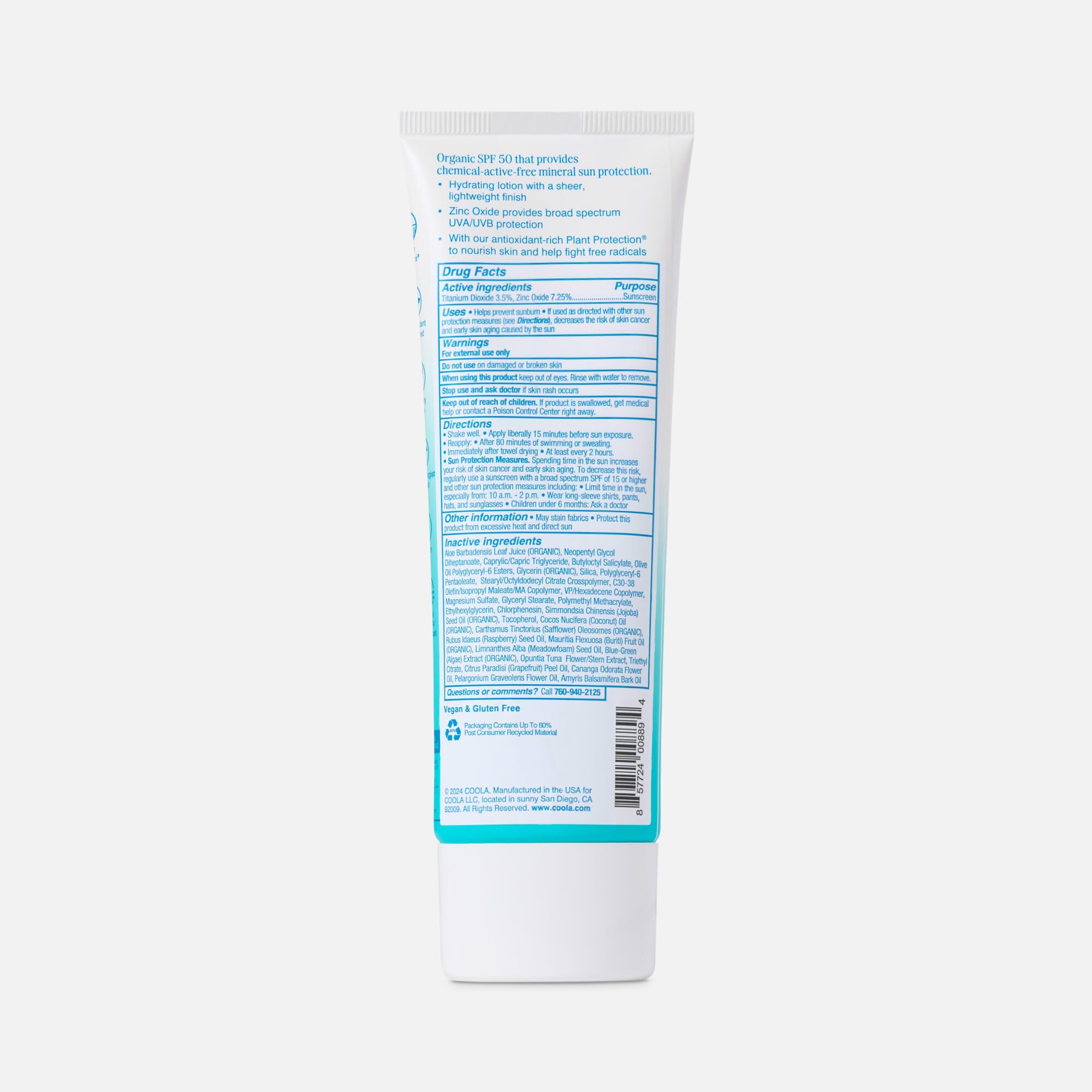 COOLA® Mineral Body Organic Sunscreen Lotion, , large