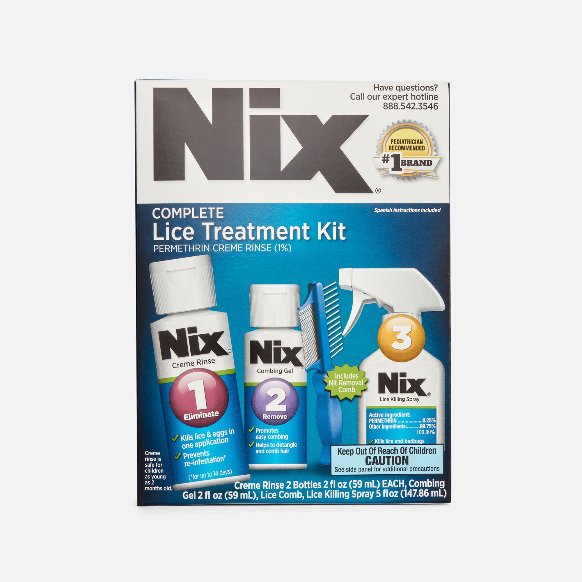 Nix Complete Lice Treatment Kit with Lice Killing Spray, , large