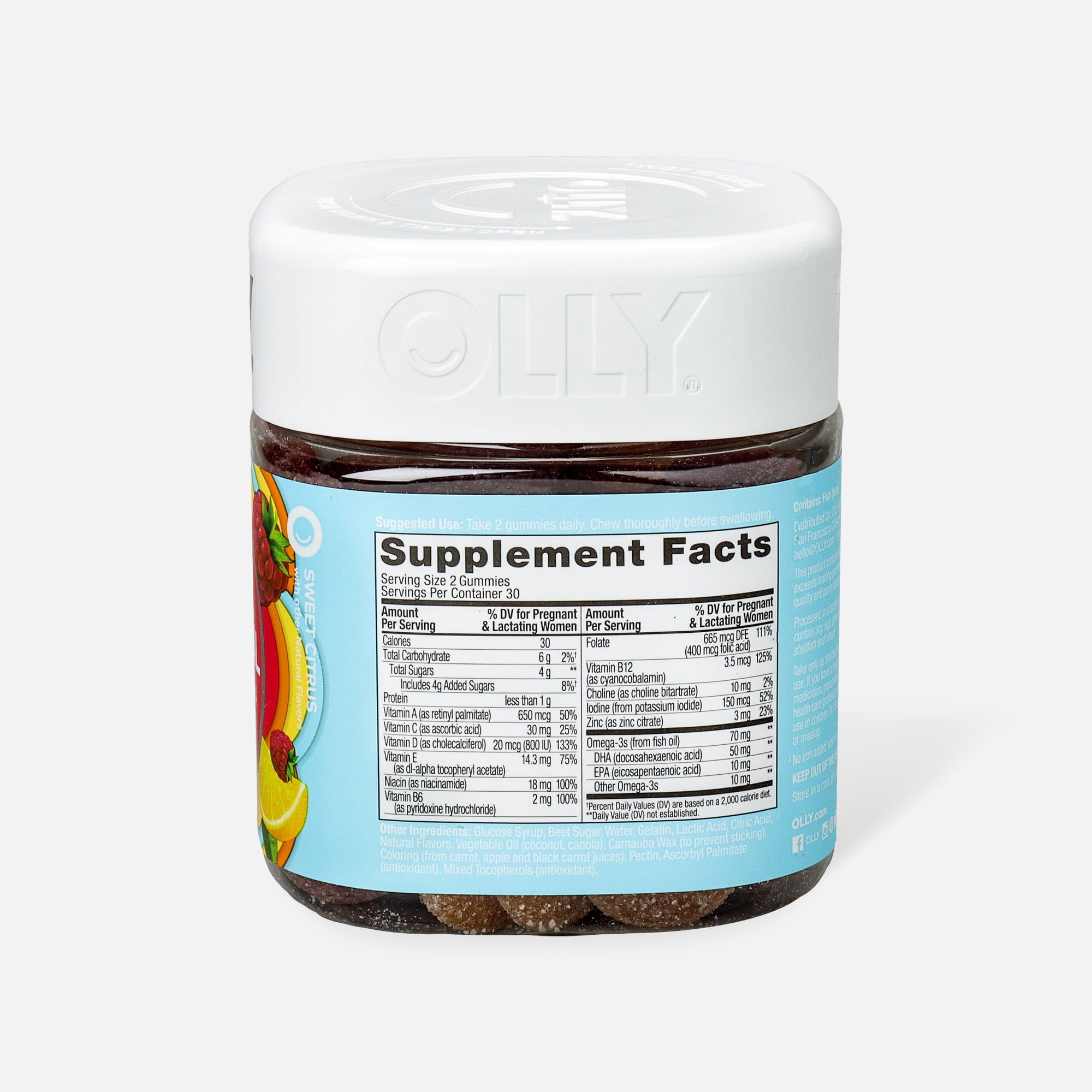 OLLY The Essential Prenatal Gummy Multivitamin, Sweet Citrus, 30 Day Supply, 60 ct., , large
