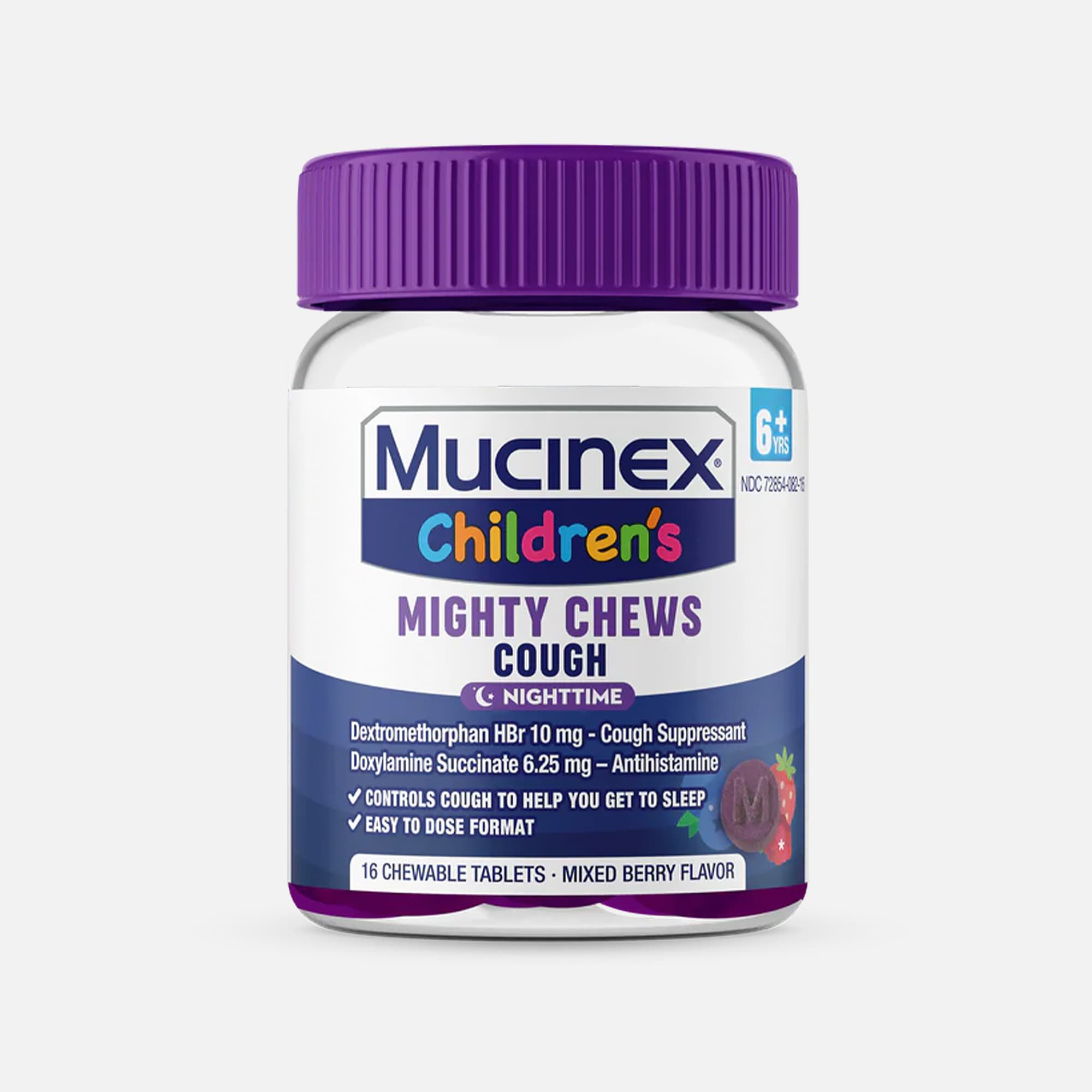 Mucinex Children's Mighty Chews, Nighttime Cough, 16 ct., , large
