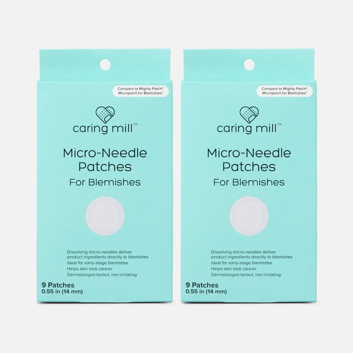Caring Mill™ Micro-Needle 2-in-1 Salicylic Hydrocolloid Patches, 9 ct. (2-Pack), , large