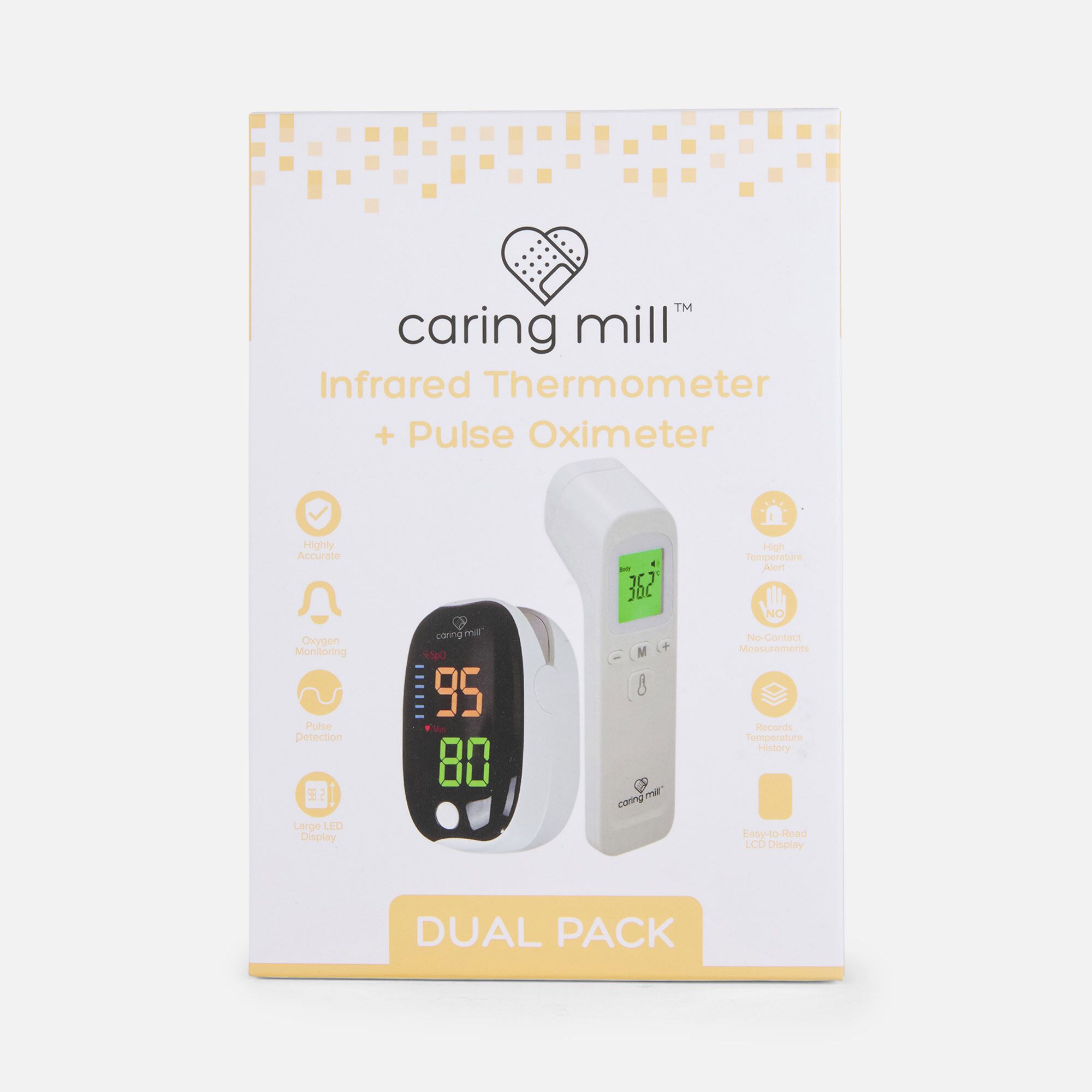 Caring Mill™ Thermometer & Pulse Oximeter, Dual Pack, , large