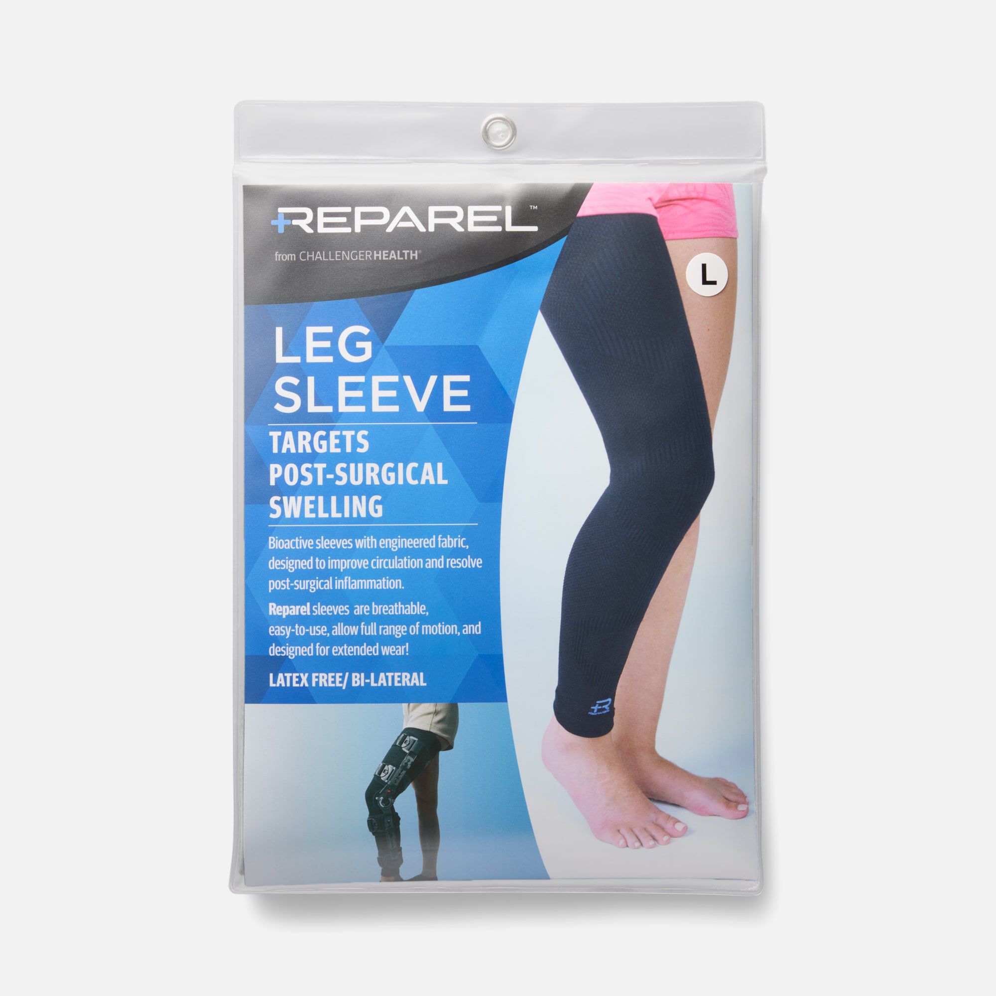 Reparel Leg Sleeve, Black, L
