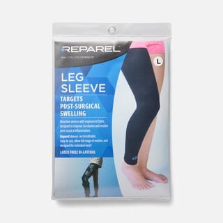 Reparel Leg Sleeve, Black, L