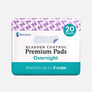 Because Overnight Premium Bladder Control Pads, 20 ct., , large