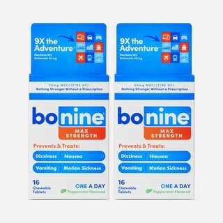 Bonine® MAX Motion Sickness Relief Chewable Tablets, Peppermint, 16 ct. (2 pack)