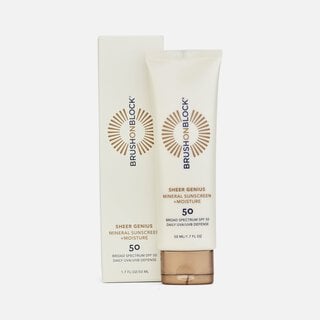 Brush On Block Sheer Genius Mineral Sunscreen + Moisture, SPF 50, 1.7 oz., , large