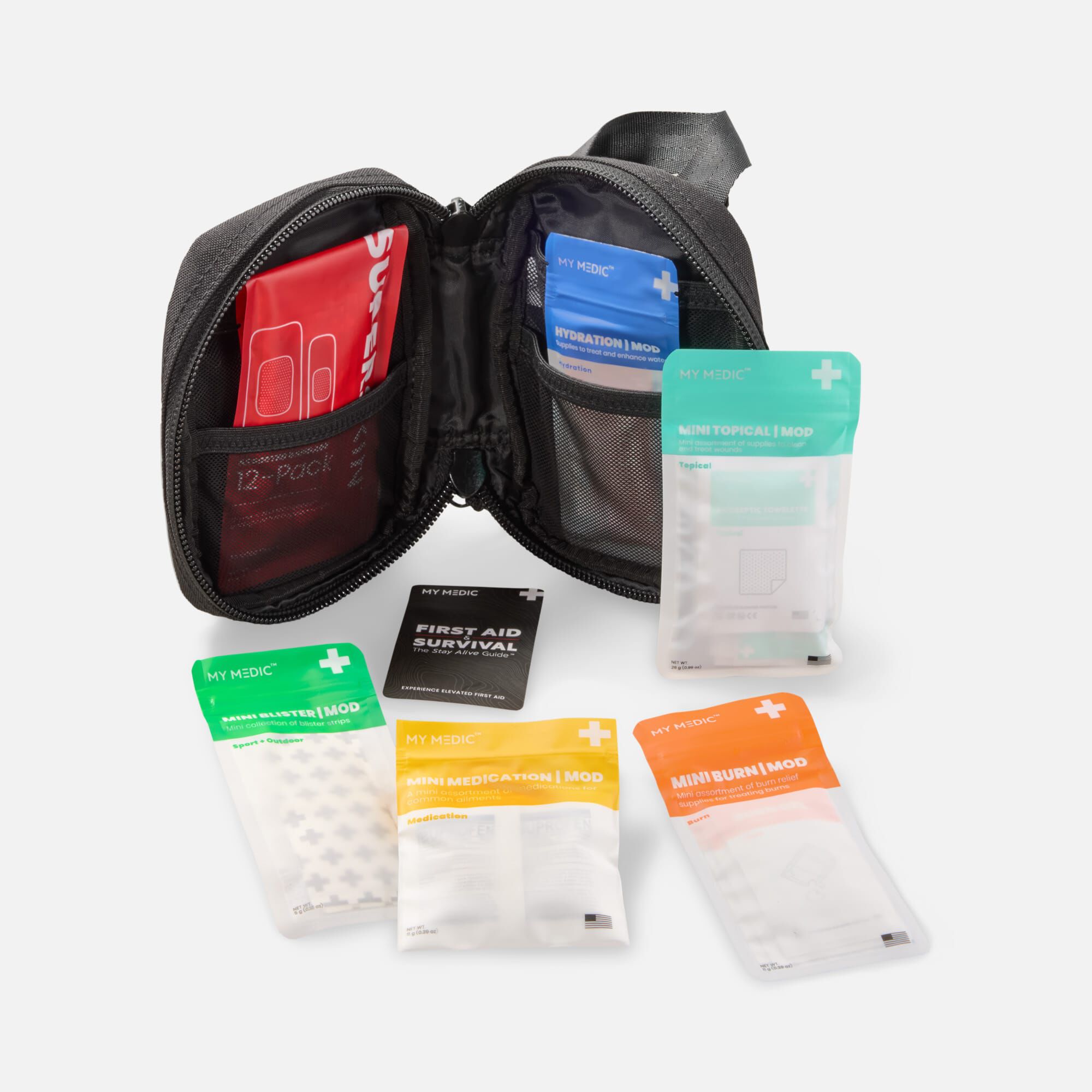 My Medic® Sidekick Individual First-aid Kit, Standard, Black, large
