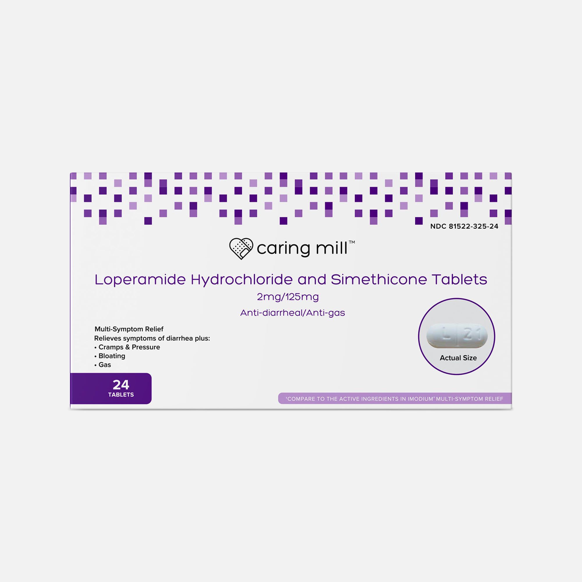 Caring Mill™ Anti-Diarrheal Loperamide Tablets, 24 ct., , large