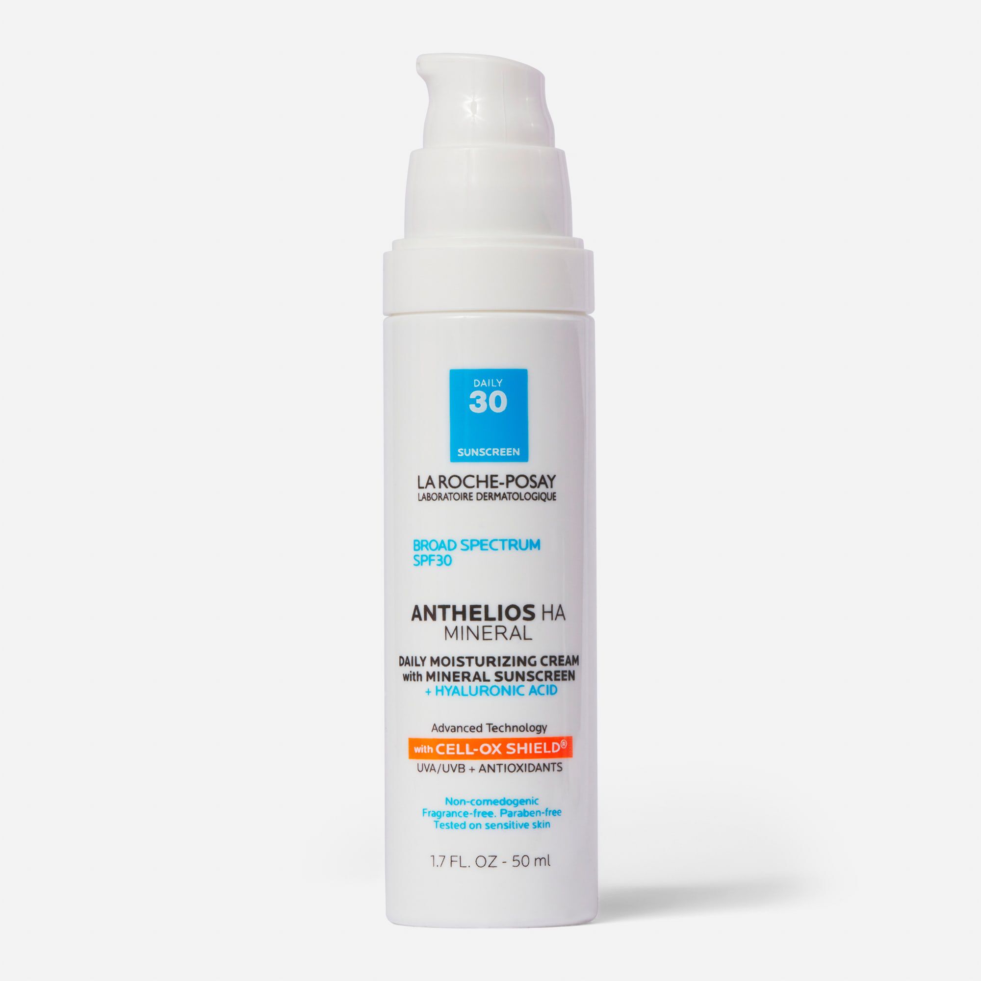 La Roche-Posay Anthelios HA Mineral Sunscreen Moisturizer, SPF 30, 1.7 ...