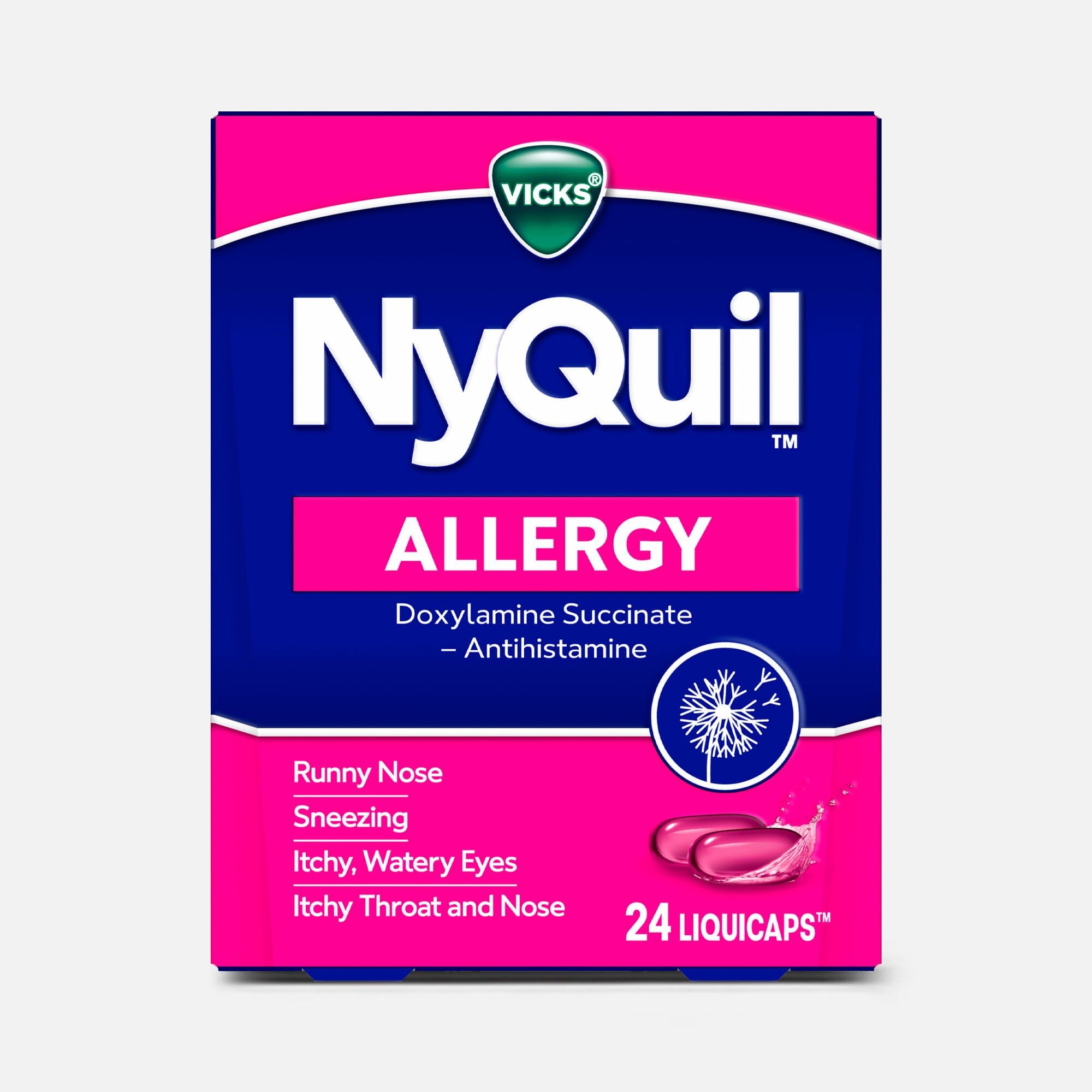 Vicks® NyQuil™ Allergy Nighttime LiquiCaps™, 24 ct., , large