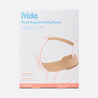 Frida Mom Dual-Support Pregnancy Belly Band, Clay, L/XL