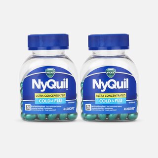 Vicks NyQuil Nighttime Ultra-Concentrated Cold & Flu Medicine Liquicaps, 48 ct. (2-Pack), , large