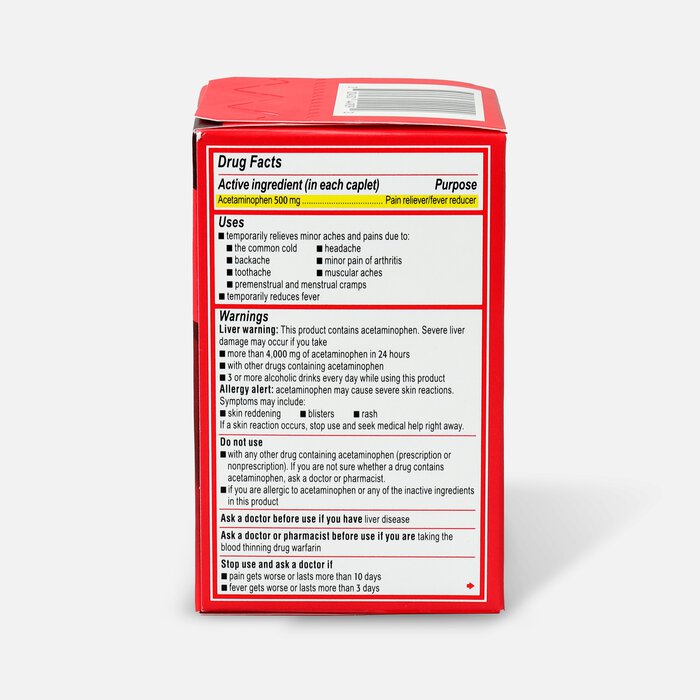 Tylenol Extra Strength Caplets, Fever Reducer and Pain Reliever, 500 mg, 100 ct., , large