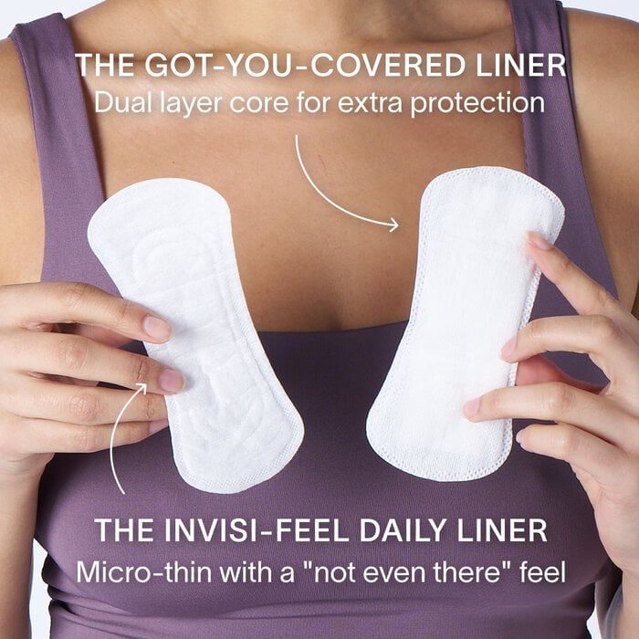 Cora Organic Cotton Ultra Thin Period Liners, 40 ct., , large