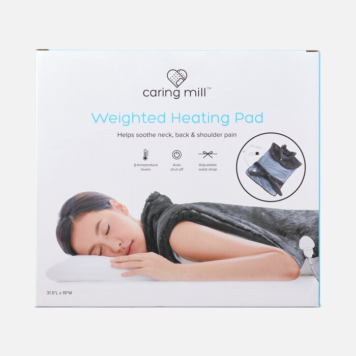 Caring Mill™ Weighted Heating Pad for Back Pain Relief, , large