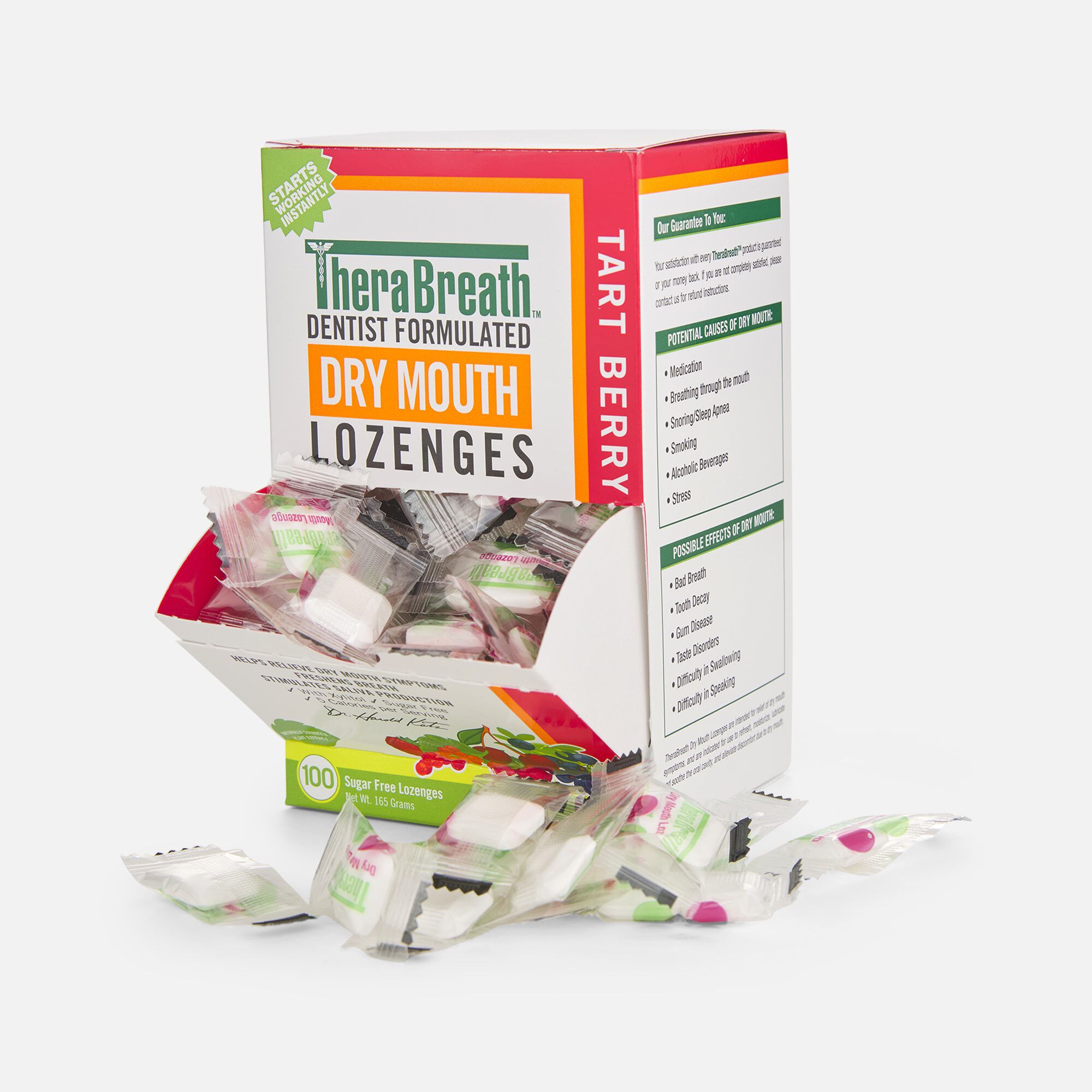 TheraBreath Dry Mouth Lozenges, Tart Berry, 100 ct., , large