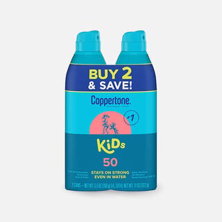 Coppertone Kids Sunscreen Spray SPF 50, 5.5 oz. - Twin Pack, , large