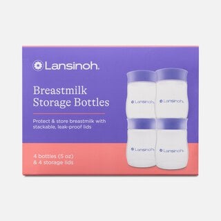 Lansinoh Milk Storage Bottles, 4 ct.