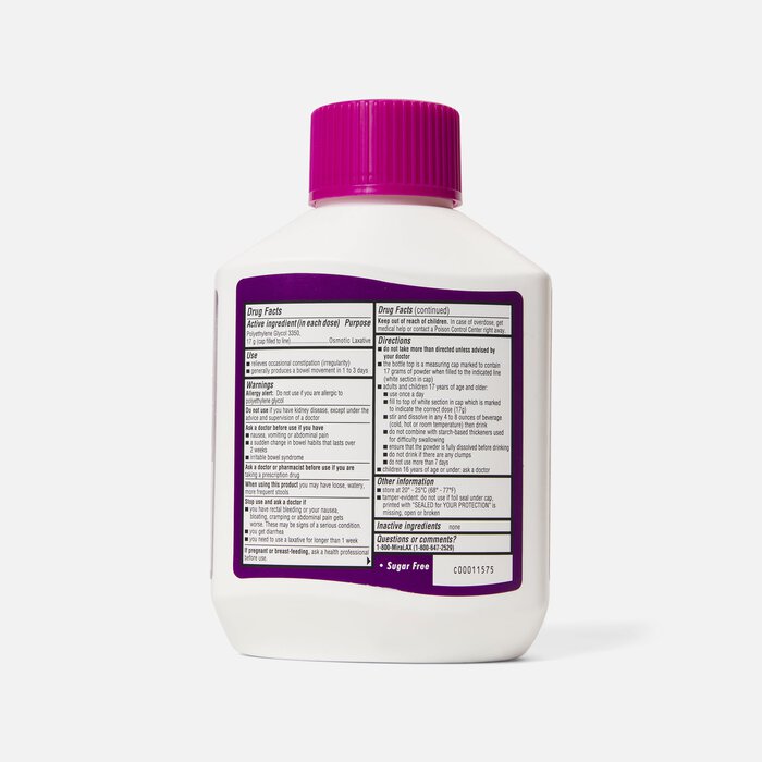 MiraLAX Laxative Powder for Gentle Constipation Relief - 30 Dose Bottle (2-Pack), , large