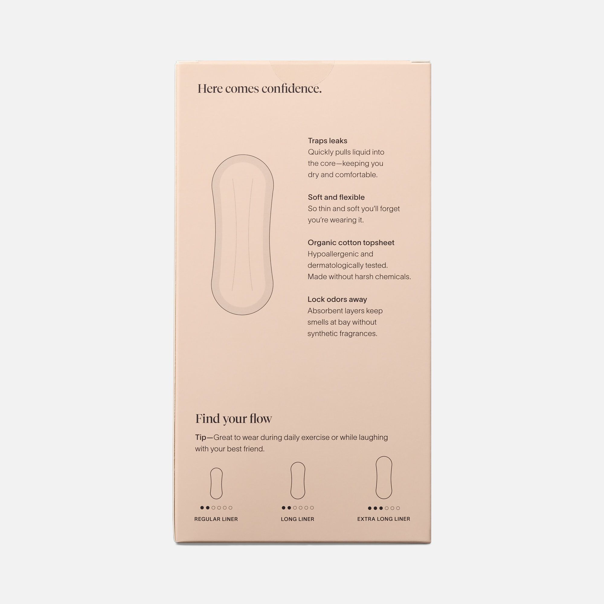 Cora Organic Bladder Long Liners, 30 ct., , large