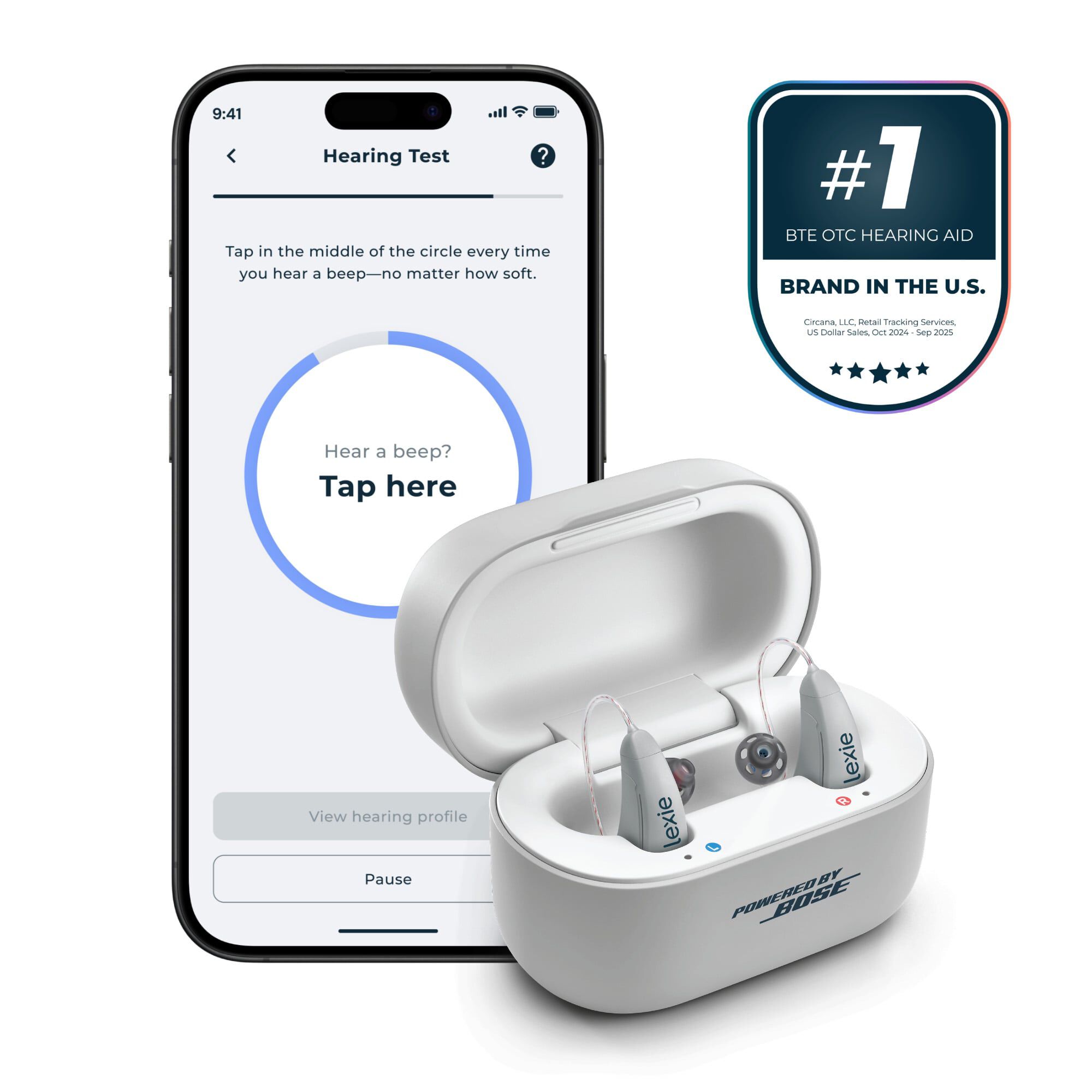Lexie B2 Plus Self-Fitting OTC Hearing Aids Powered by Bose, , large