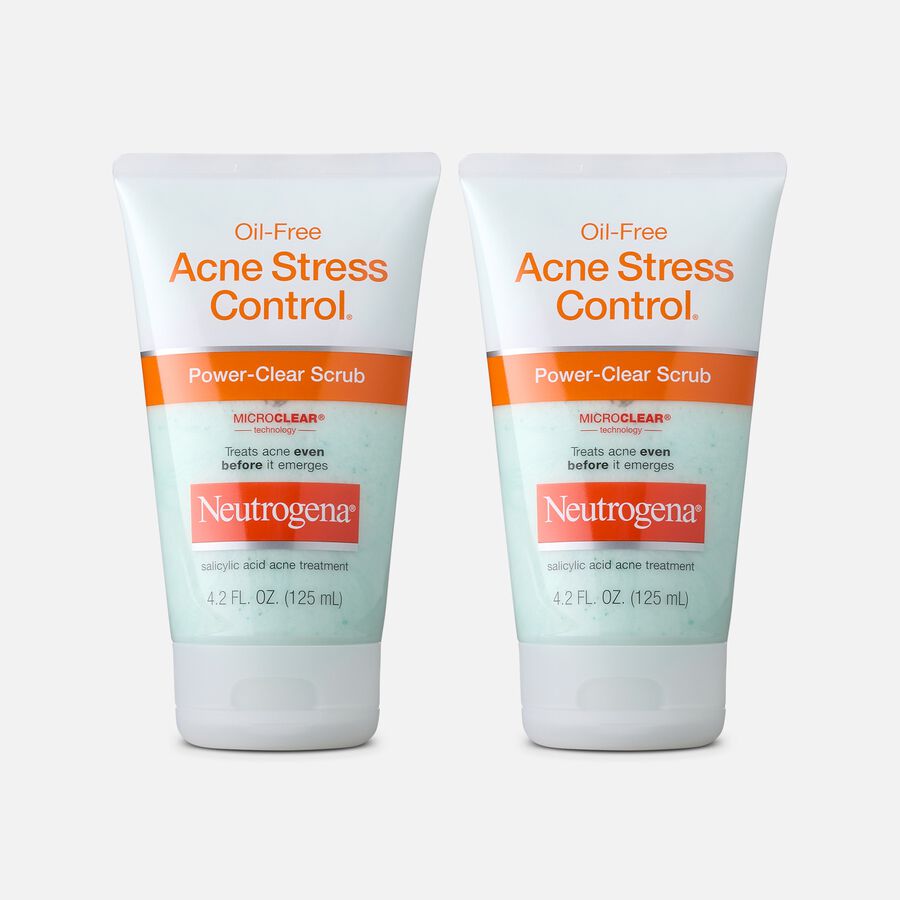Neutrogena Oil-Free Acne Stress Control Power-Clear Scrub, 4.2 fl oz. (2-Pack), , large image number 0