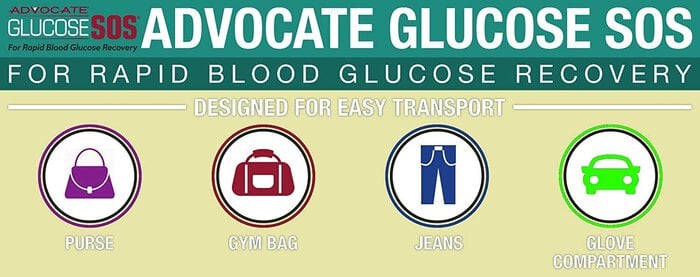 Advocate Glucose SOS Powder, Green Apple, 3.3 oz., , large
