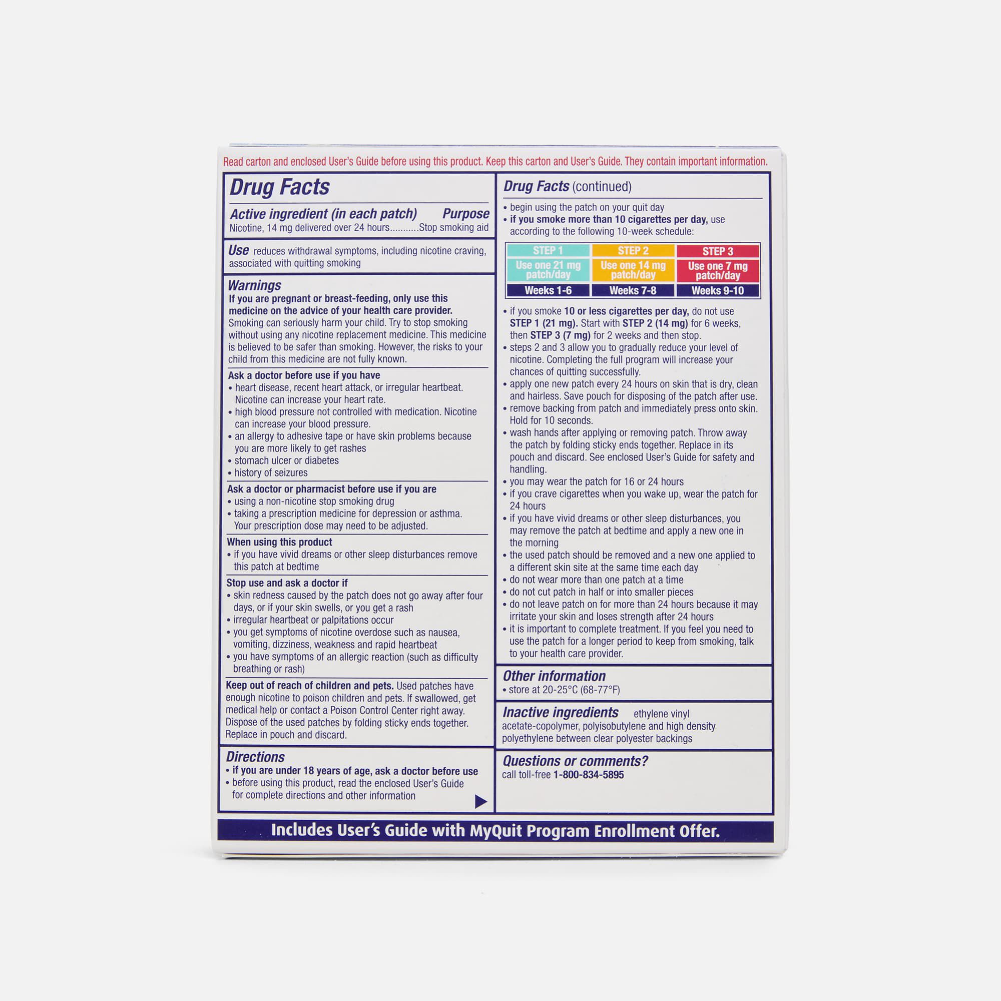 NicoDerm CQ Step 2 Clear Nicotine Patches, 14mg, 14 ct., , large