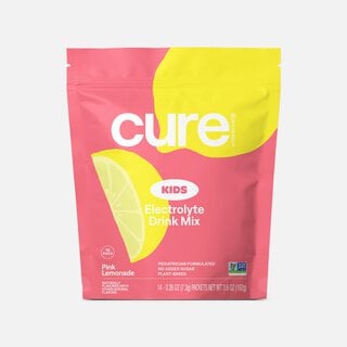 Cure Kids Hydrating Electrolyte Drink Mix Pouches, Pink Lemonade, 14 servings