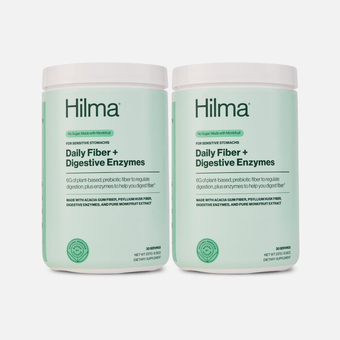 Hilma Daily Fiber Supplement + Digestive Enzymes, 10 oz., 30 servings (2-Pack), , large