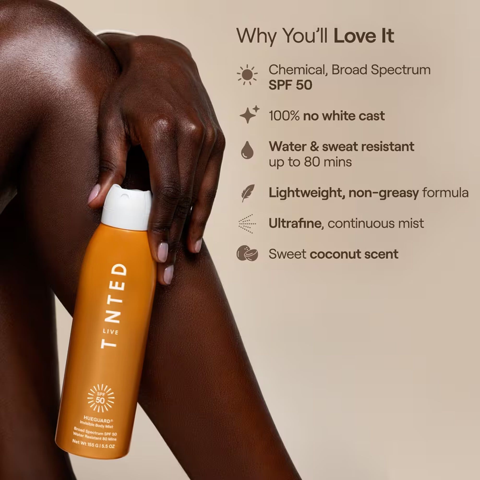 Live Tinted HUEGUARD® Invisible Body Mist SPF 50, 5.5 oz., , large