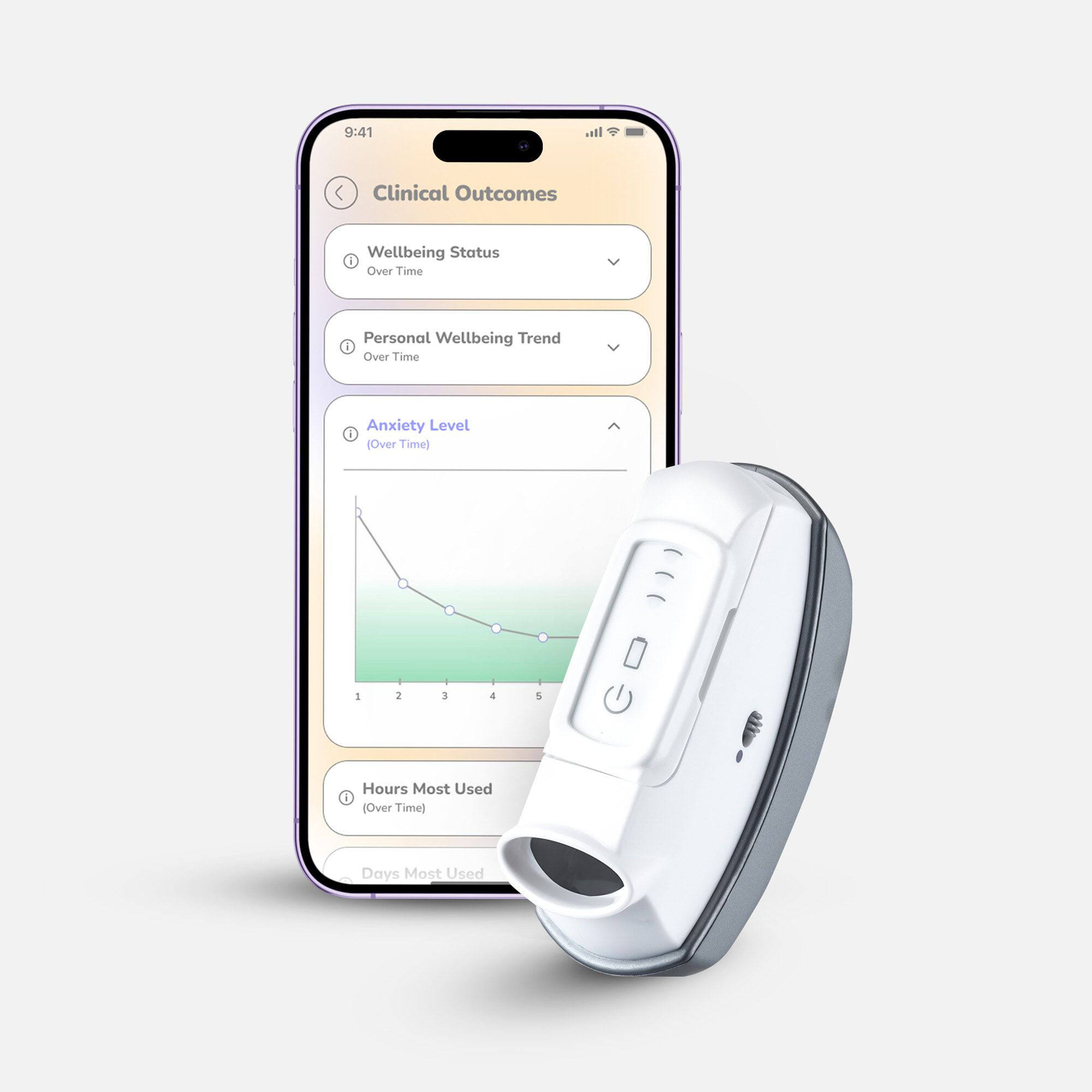 CalmiGo Drug-Free and Clinically Validated Calming Device, Silver