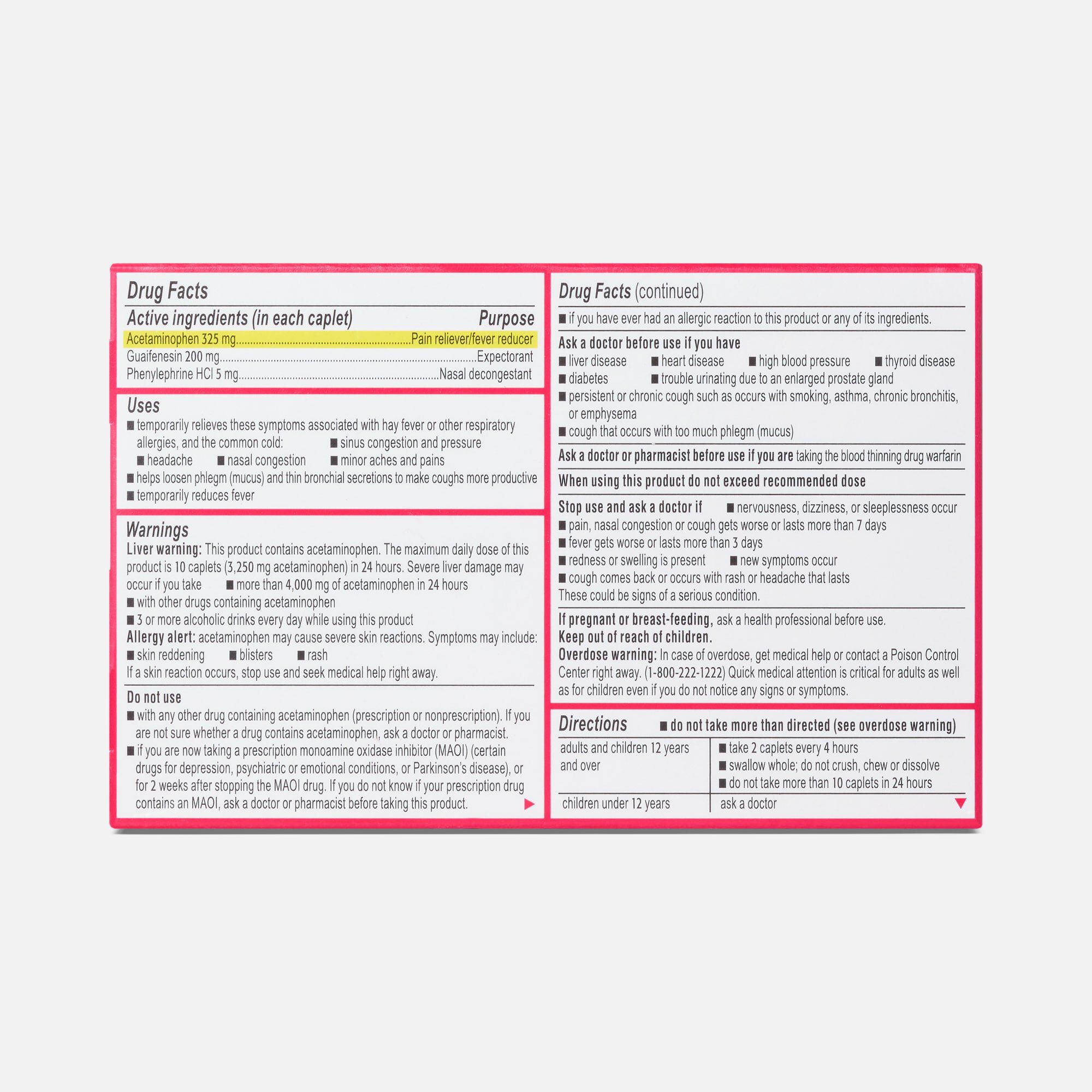 Tylenol® Sinus Severe Daytime Caplets, 24 ct., , large