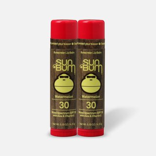 Sun Bum Lip Balm, SPF 30, Watermelon, .15 oz. (2-Pack), , large