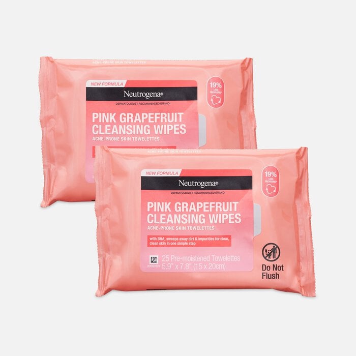 Neutrogena Pink Grapefruit Cleansing Wipes - 25 ct. (2-Pack), , large