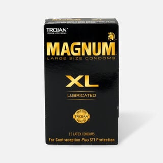 Trojan Lubricated Latex Condoms, Magnum XL, Extra Large 12 ct., , large