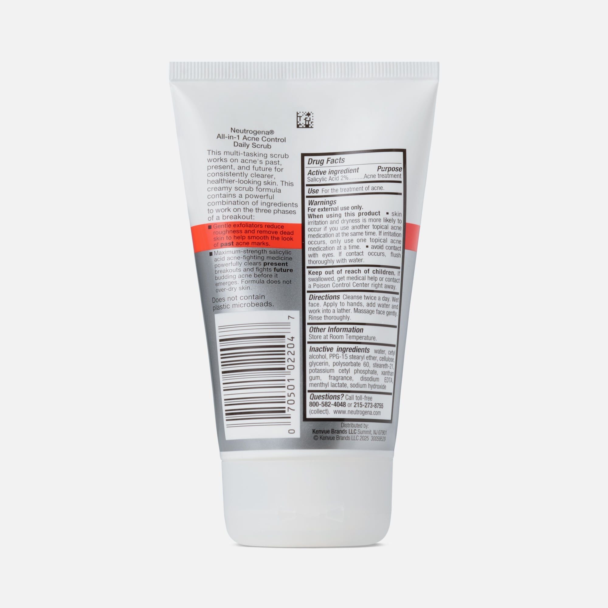 Neutrogena® All-in-1 Acne Control Daily Scrub, 4.2 fl. oz., , large