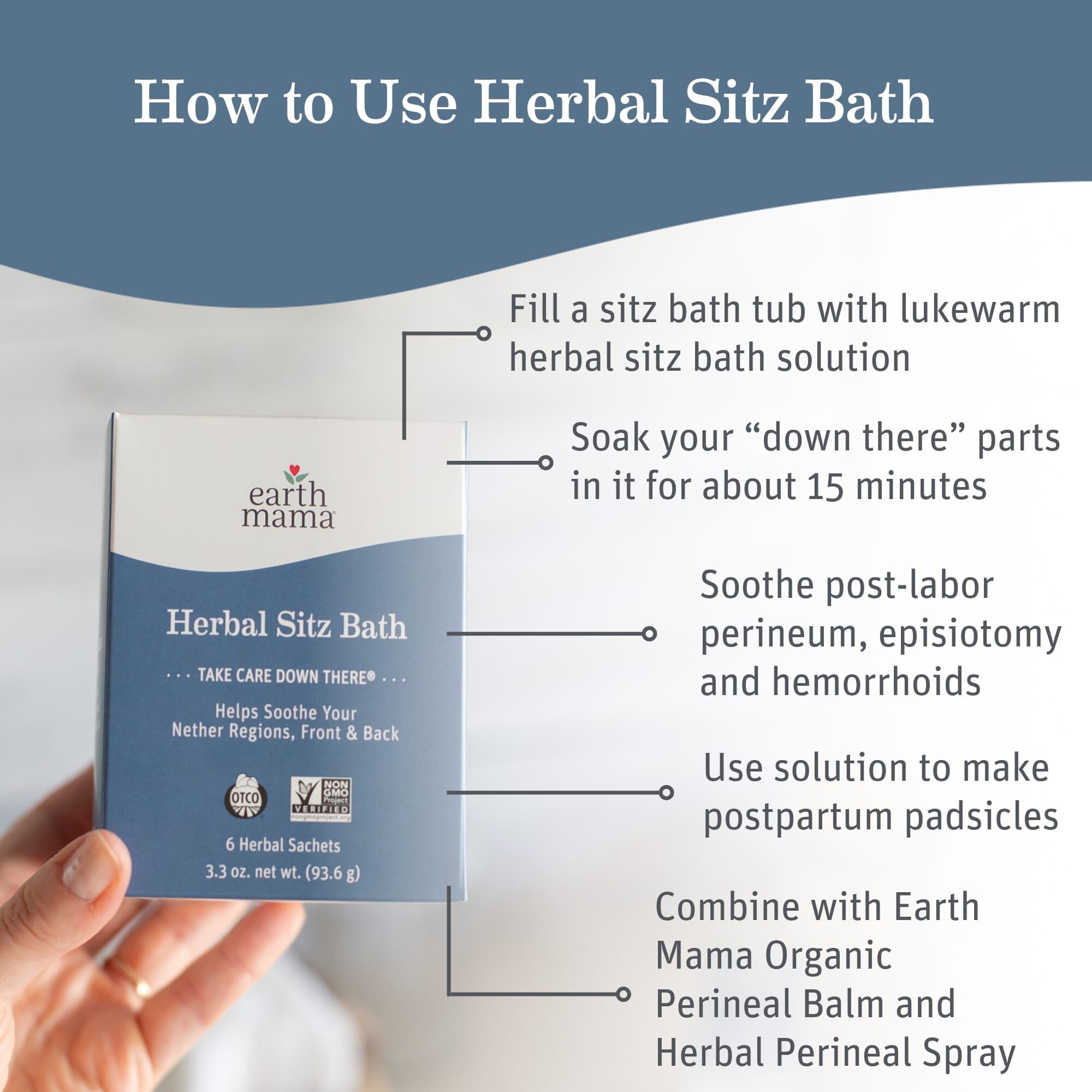 Earth Mama Herbal Sitz Bath, 6 ct., , large