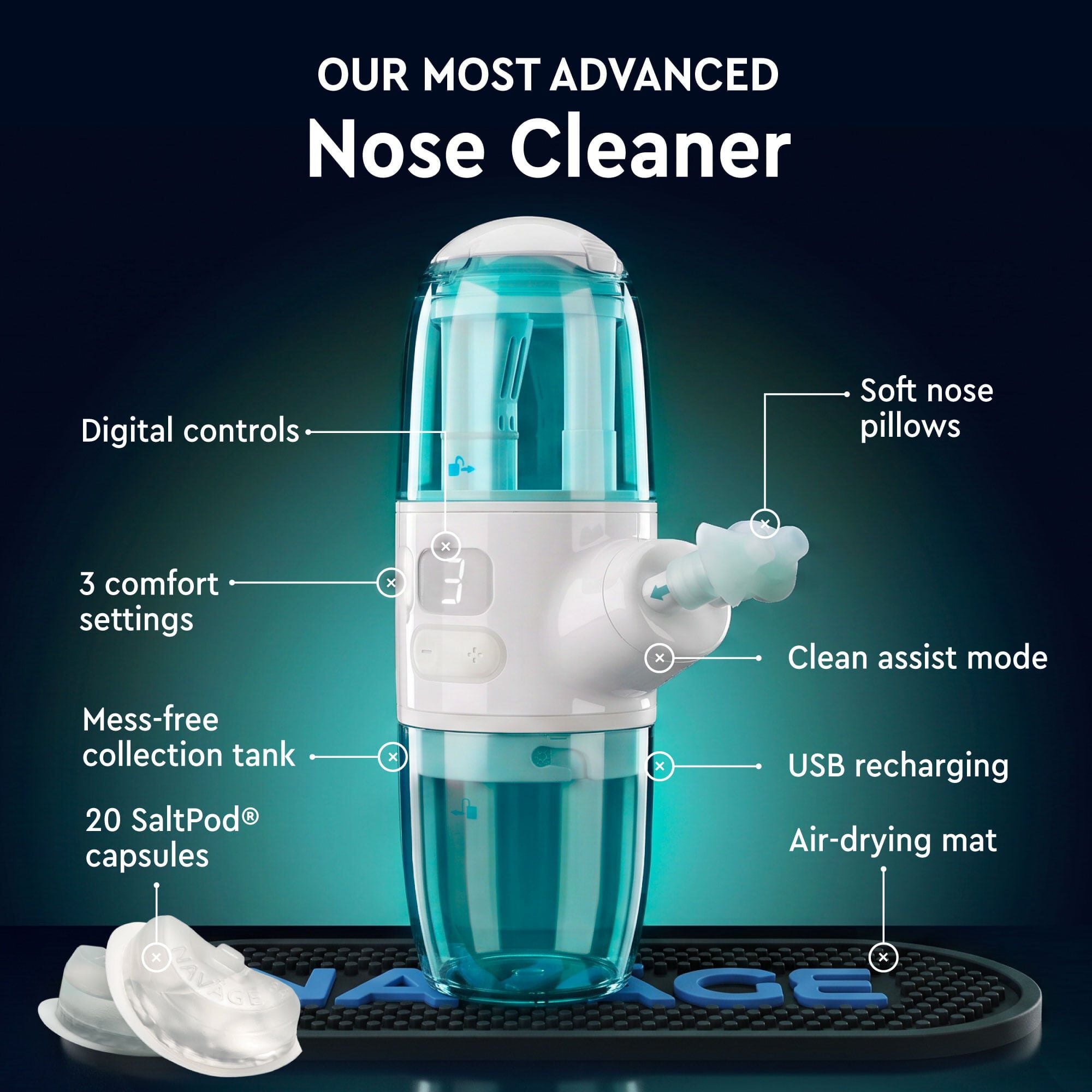 Navage® Advanced Powered Nose Cleaner Bundle, , large
