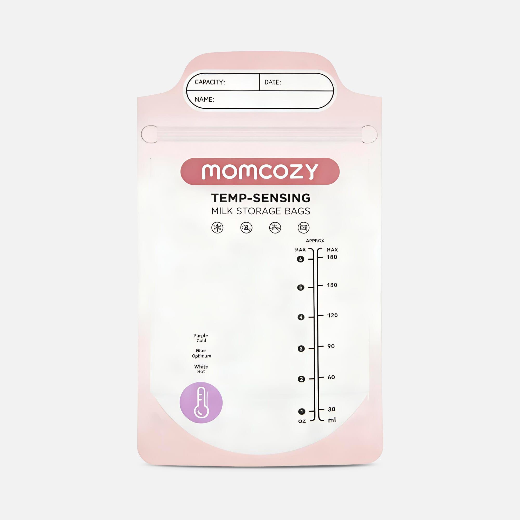 Momcozy Temp-Sensing Breastmilk Storage Bags, 120 ct.