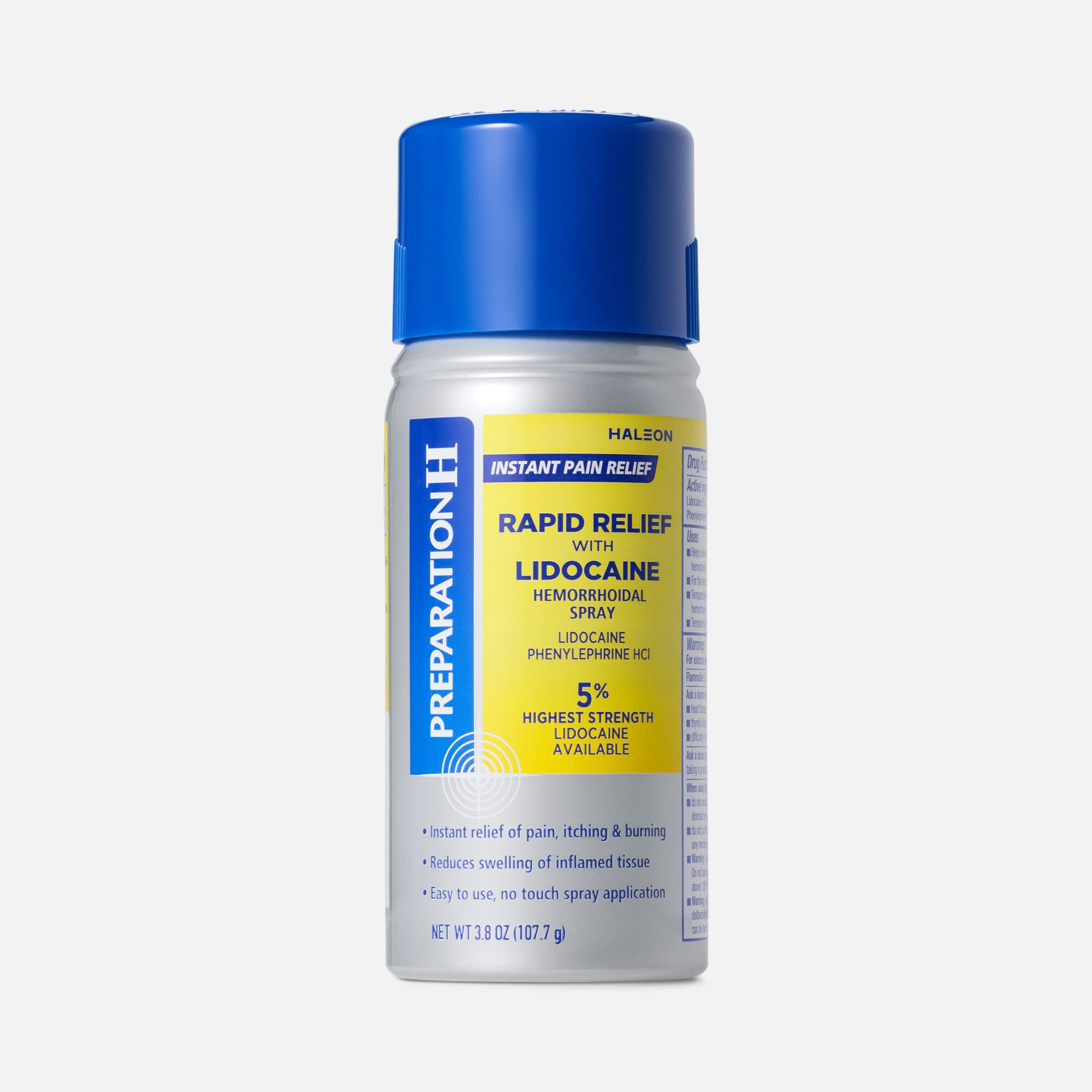 Preparation H Rapid Relief with Lidocaine Hemorrhoidal Spray, 3.8 oz.