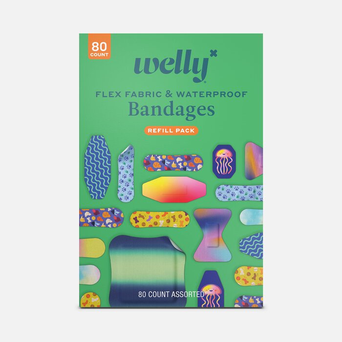Welly Bravery Bandages Family Pack Carton Assorted, 80 ct., , large