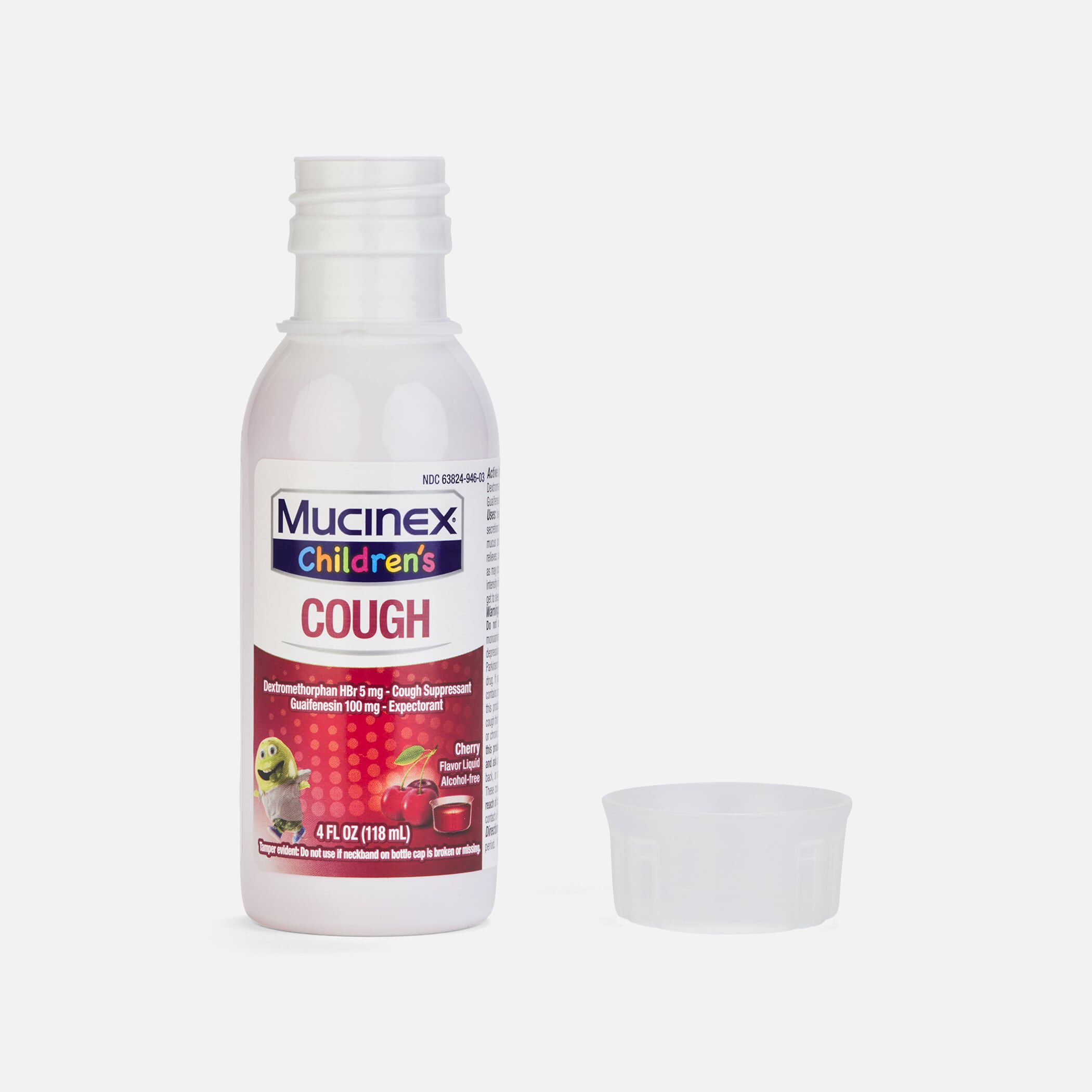 Mucinex Children's Cough Relief Liquid, Cherry, 4 fl oz., , large
